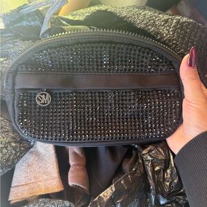 Steve Madden Black Jewled belt Bag
